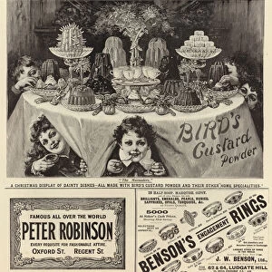 Advertising spread from The Graphic Christmas Number 1897 (engraving)