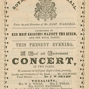 Advertisement for Vauxhall Gardens, London (engraving)