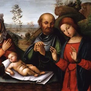 The Adoration of the Child Jesus (oil on wood)