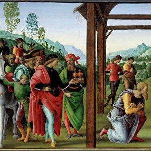 The Adoration of the Magi Painting by Pietro Vannucci dit il Perugino (The Perugin