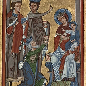 Adoration of the Magi from Psalter Ms 4, c