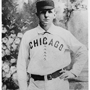 Adrian Anson of the Chicago White Stockings in 1876 (b / w photo)