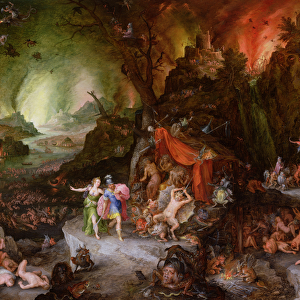 Aeneas and the Sibyl in the Underworld, 1598 (oil on copper)