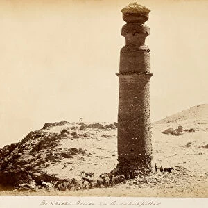 Alexanders Column near Kabul, 1879 circa (b / w photo)