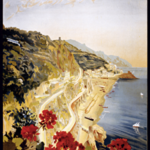 Amalfi Coast Travel Poster, c. 1910 (lithograph)