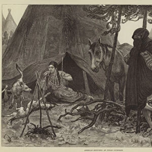 American Sketches, an Indian Courtship (engraving)