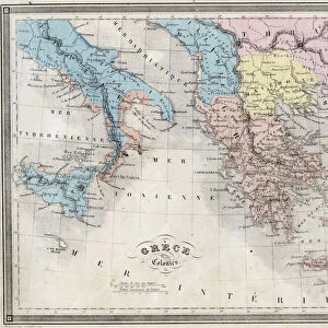 Ancient Greece and its colonies - Plate from "Universal Atlas of Ancient