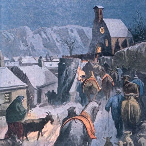 Animal Christmas in the Cevennes, illustration from Le Petit Parisien
