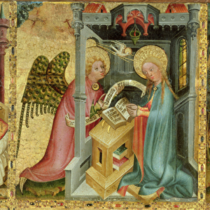 The Annunciation and the Flight into Egypt, from the Buxtehude Altar, 1400-10 (tempera