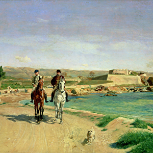 Antibes, the Horse Ride, 1868 (oil on canvas)