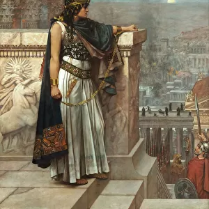 Antiquite romaine : "Le dernier regard de Zenobie sur Palmyre"L imperatrice de Palmyre Septimia Bathzabbai Zenobie capturee par l empereur romain Aurelien doit quitter son royaume