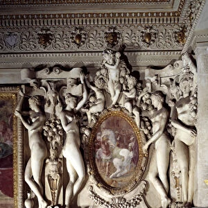 Architecture: detail of the room of Anne de Pisseleu Duchess of Etampes (1508-1580)