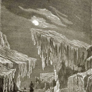 The arctic regions-The Erebus and Terror in the ice