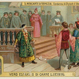 The Arrest of Shylock and the Release of Antonio (chromolitho)