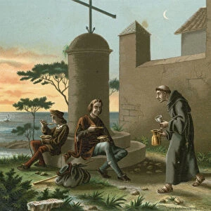 The arrival of Columbus at La Rabida