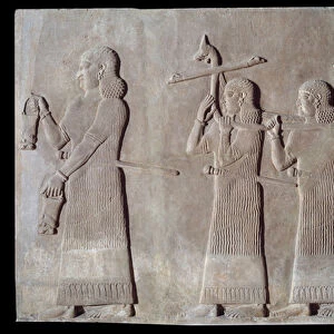 Art Mesopotamia (Assyria): court of the palace of the king of Assyria Sargon II