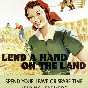 English Farm Work Poster Print, 1941 English Farm Work Poster Print, 1941