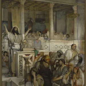 Der Christ predigt in Kapharnaum - Christus predigt in Kapernaum - Maurycy Gottlieb Der Christ predigt in Kapharnaum - Christus predigt in Kapernaum - Maurycy Gottlieb