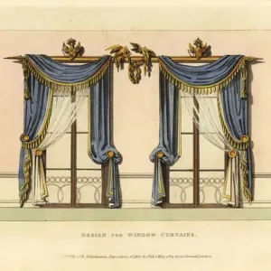 Regency Era Window Curtains Print (1814-1830) Regency Era Window Curtains Print (1814-1830)