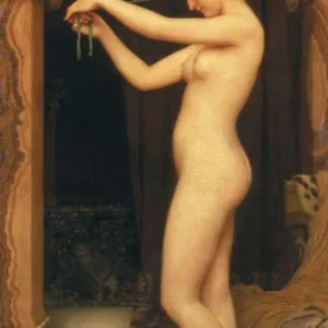 Venus Binding her Hair Print by John William Godward Venus Binding her Hair Print by John William Godward