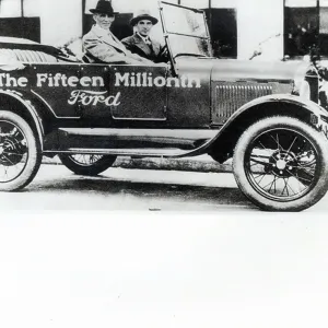 Henry Ford in the Fifteenth Millionth Ford Car Print Henry Ford in the Fifteenth Millionth Ford Car Print