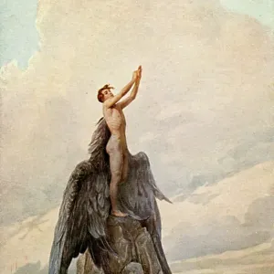 Icarus and Airplane Print, 1916 Icarus and Airplane Print, 1916