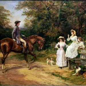 A Meeting By A Stile Print (Oil on Canvas) by Heywood Hardy A Meeting By A Stile Print (Oil on Canvas) by Heywood Hardy