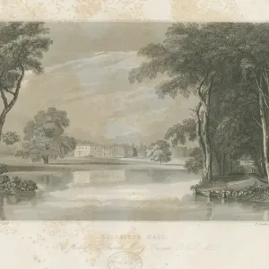 Rolleston Hall: South East View Print, circa 1840