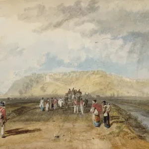 Winchelsea from the Rye Road Print by Turner