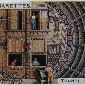 1927 Engineering Wonders Print: Tunnelling Shield 1927 Engineering Wonders Print: Tunnelling Shield
