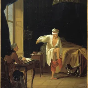 Voltaire en Ferney, dictando a su secretario Collini, ca. 1772 (óleo). Voltaire en Ferney, dictando a su secretario Collini, ca. 1772 (óleo).