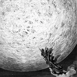Astolfo on the Moon, stanza 70, canto XXXIV from The Frenzy of Orlando by Ludovico Ariosto, 1879 (engraving)