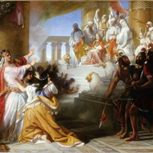Athaliahs Dismay at the Coronation of Joash, c. 1858 (oil on canvas)