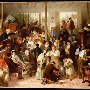 The Auction, 1863 (oil on canvas)