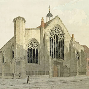 Austin Friars Church, Broad Street, from the North West, c.1780 (w / c on paper)