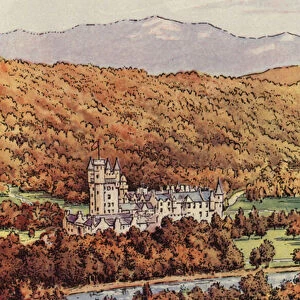Balmoral Castle (colour litho)
