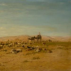 On the Banks of the Nile (oil on canvas)