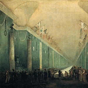 Banquet Given for Napoleon Bonaparte (1769-1821) in the Grande Galerie of the Louvre