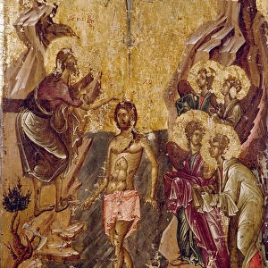 The baptism of Christ Icone of the 13th century. Ohrid, Galerie des icons de la eglise