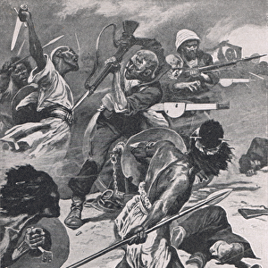 The Battle of Abu-Klea, 17th January 1885, illustration from