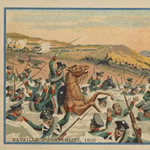 Battle of Austerlitz in 1805 (chromolitho)