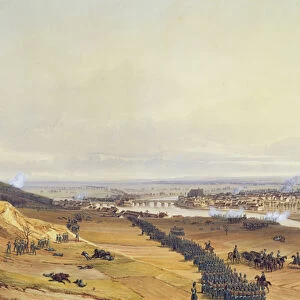 Battle of Montereau, 18th February 1814, 1840 (w / c on paper)