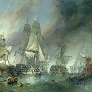 The Battle of Trafalgar, 1805 (oil on canvas)