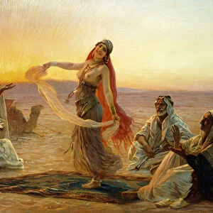 The Bedouin Dancer, (oil on canvas)