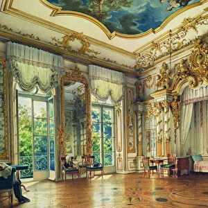 Bedroom of Tsar Alexander I in the Alexander Palace, Tsarskoye Selo, 1855 (w / c