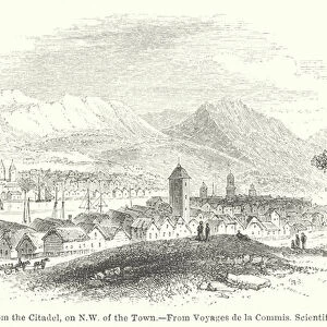 Bergen, from the Citadel, on North West of the Town (engraving)