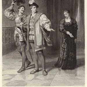 Bertram and Helena, Alls Well that ends Well, Act II, Scene V (engraving)