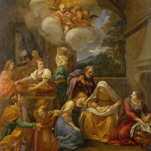 The Birth of John the Baptist (oil on copper)