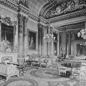 The Blue Drawing-Room, Buckingham Palace (b / w photo)