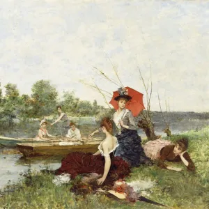 The Boating Party, (oil on canvas)